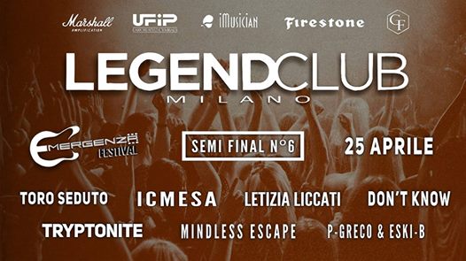 Emergenza Music Contest - Sesta semifinale Milano