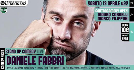 Daniele Fabbri stand up comedy live at Reasonanz