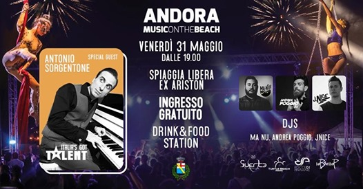 AndoraMusic OnTheBeach - Ingresso Libero | Antonio Sorgentone