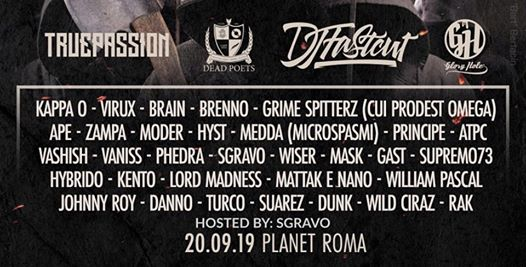TruePassion.co Presenta / DJ FastCut - DeadPoets Show “Roma”