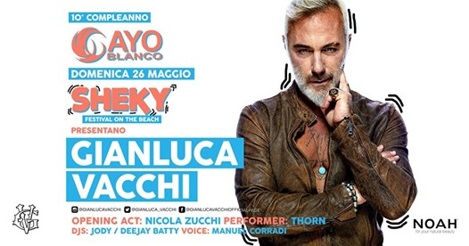 Gianluca Vacchi al 10° compleanno Cayo Blanco con Sheky Festival