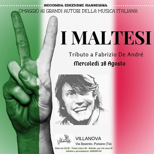 I Maltesi / Tributo a Fabrizio De Andrè at Villanova (Pulsano/Ta)